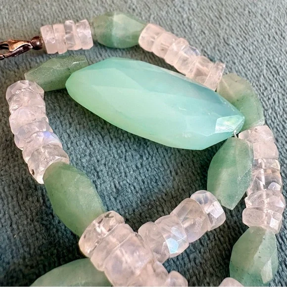 3 FOR $40: Semi-precious gemstone beaded necklace - Picture 4 of 5